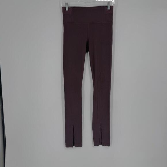 Athleta Pants Women’s small S burgundy aura split pant athletic athleisure - Picture 1 of 8